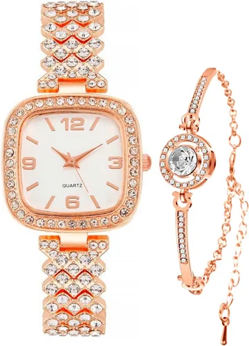 Vista 11 de ADSBIAOYE Reloj cuadrado de diamante vintage de lujo de moda reloj digital de cuarzo para mujer