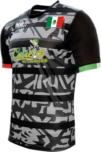 Vista 2 de Jersey México Cañeros de Los Mochis 100 Poliéster NegroGris_Hecho en México