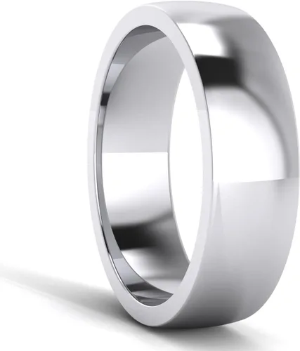 Vista 3 de Landa Jewel - Anillo de boda de plata de ley maciza para mujer , ajuste cómodo, pulido anillo simple
