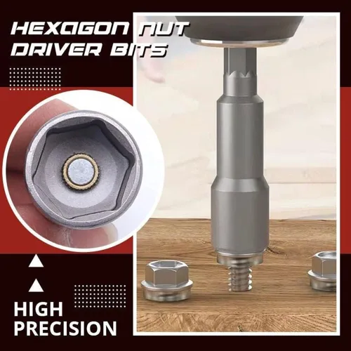 Vista 5 de Utoolmart Broca de cambio rápido de 1/4 de pulgada con vástago hexagonal de 0.512 in, 2 piezas de longitud de 2.559 in, métrica con magnética, 2