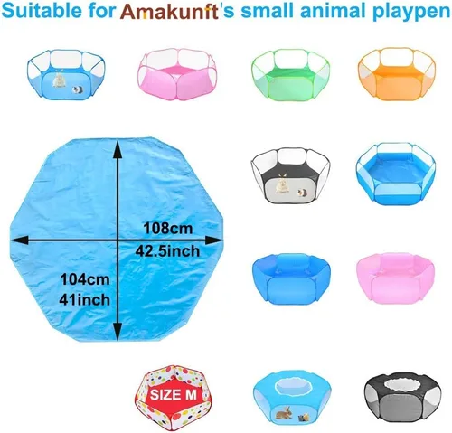 Vista 8 de Corralito para animales pequeños con almohadillas impermeables, forro reutilizable, parte inferior impermeable en ambos lados, apto para tienda