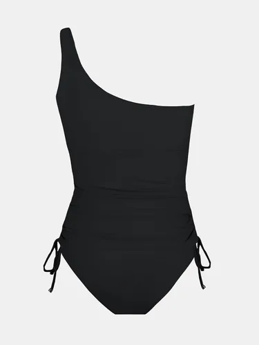 Vista 6 de CUPSHE Conjunto de tankini para mujer, traje de baño de dos piezas, control de abdomen, un hombro con cordón y parte inferior
