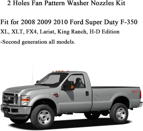 Vista 3 de 7C3Z-17603-A Boquillas de limpiaparabrisas de alta calidad para Ford Super Duty F250 F350 F450 F550 F550 Boquilla de chorro de líquido