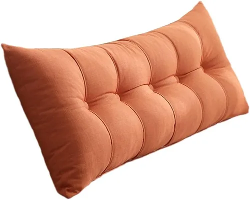 Vista 9 de Cojín de respaldo grande para cabecero, soporte de espalda para sentarse en la cama, almohada de noche, almohada de lectura, cabecera de cama, Marrón