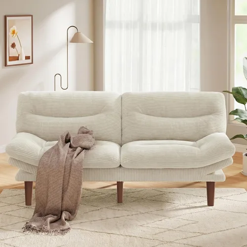 Vista 8 de Pipishell Sofá cama futón de 75 pulgadas con reposabrazos ajustables