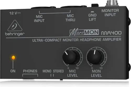 Vista 5 de Behringer MICROMON MA400 Amplificador de auriculares con monitor ultracompacto, color plateado
