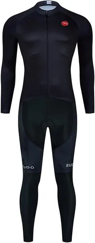 Vista 6 de Conjunto de camiseta de ciclismo para hombre, manga larga, ropa de ciclismo, camisetas de bicicleta de carretera, camiseta de bicicleta