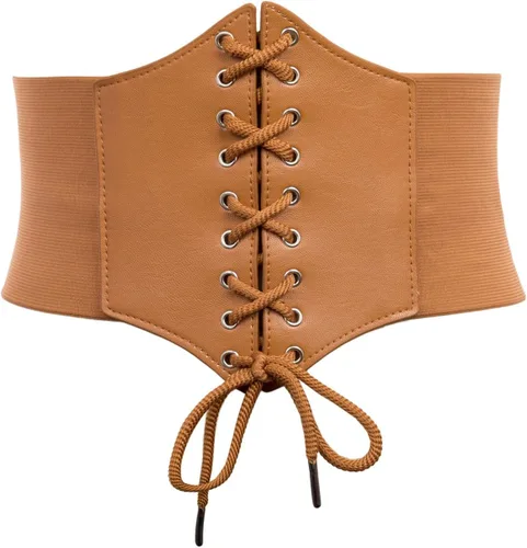 Vista 21 de GRACE KARIN Lace-up Cinch Belt Tied Corset Elastic Waist Belt Negro