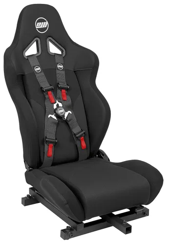 Vista 2 de OpenWheeler Racing and Flight Simulation Cockpit Four Point Harness. Virtual Reality add-on. Black