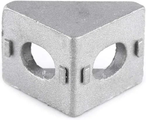 Vista 7 de 10 piezas 2020 soporte de esquina de aleación de aluminio en forma de L en ángulo recto para juntas de sujeción para el hogar Hardware de 0.787 x