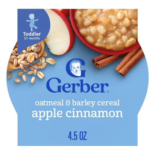 Vista 13 de Gerber Avena de bayas y vainilla para niños pequeños con cereal de cebada