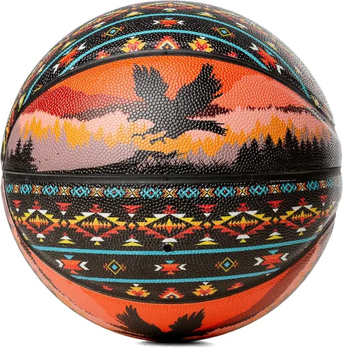 Vista 8 de Balón de baloncesto para interiores y exteriores de 29.5 pulgadas, de cuero compuesto de baloncesto, talla 7, adulto, pelota de entrenamiento