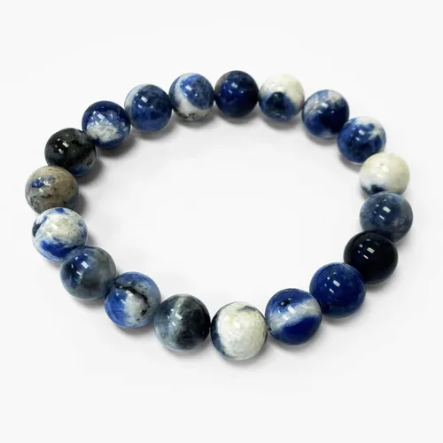 Vista 421 de Gem Avenue Handmade Round Bead Stretch Bracelet Unisex Natural Stone Beaded Jewelry for Men & Women, Elastic Wristband for Daily Wear