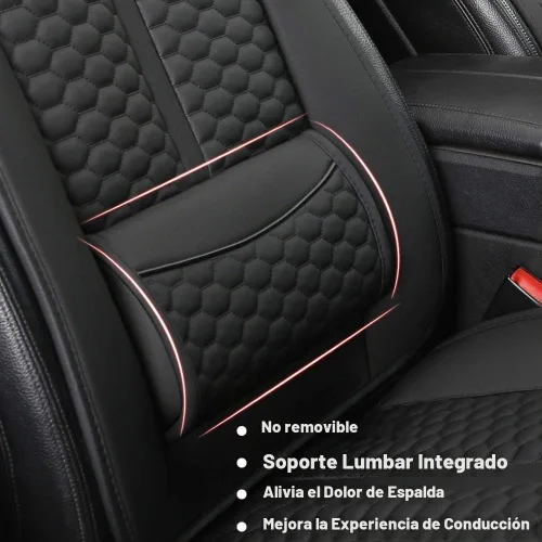 Vista 3 de Black Panther Funda de asiento de automóvil, 1 pieza de protección universal sin laterales para el asiento del conductor, con soporte lumbar