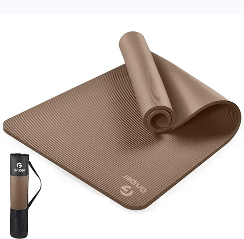Vista 12 de Gruper Esterilla de yoga antideslizante NBR extra gruesa, 72 pulgadas de largo x 32 pulgadas/24 pulgadas de ancho x 0.6 pulgadas de grosor