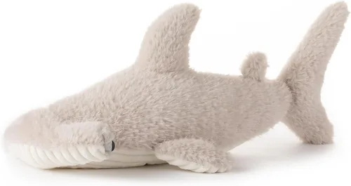 Vista 2 de The Petting Zoo Hammerhead - Peluche de tiburón de peluche, regalos para niños, animales marinos Fuzzlez, juguete de peluche de tiburón gris, 17