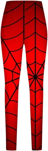 Vista 3 de Leggings de tela de araña para mujer, para invierno, de talle alto, elásticos, a la moda, para fitness, levantamiento de glúteos, con forro polar