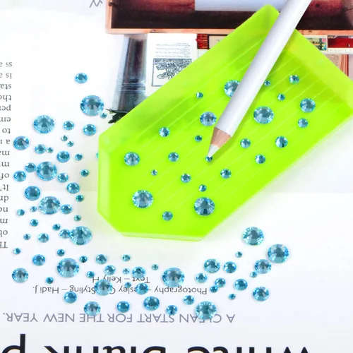 Vista 6 de AD Beads 4500 diamantes de imitación termoadhesivos con parte trasera plana, 6 tamaños (0.079-0.236 in), gemas de cristal redondas con pinzas