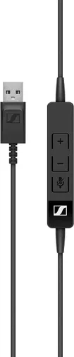 Vista 5 de Sennheiser PC 8.2 CHAT, auriculares con cable para juegos casuales, aprendizaje electrónico y música, micrófono con cancelación de ruido, control