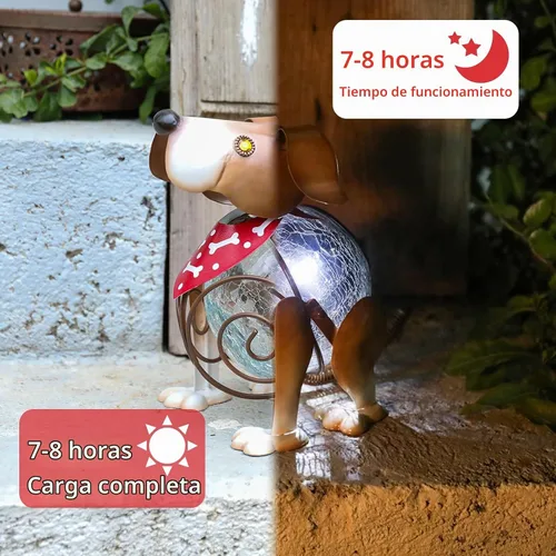 Vista 4 de MUMTOP Farol de perro con luces solares para decoración al aire libre