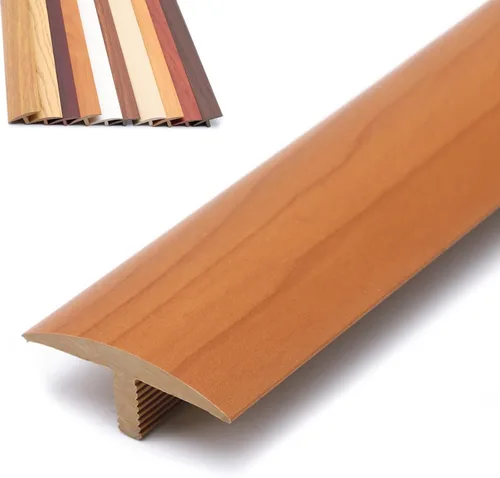 Vista 15 de Tira de transición de suelo de madera con moldura en T, flauta reductora de puerta para cocina, dormitorio, balcón, protector de borde de alfombra