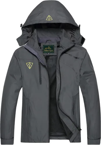 Vista 16 de GIISAM Chaqueta impermeable con capucha para mujer, chaqueta de lluvia ligera y plegable con cremallera completa, chaqueta cortavientos con capucha