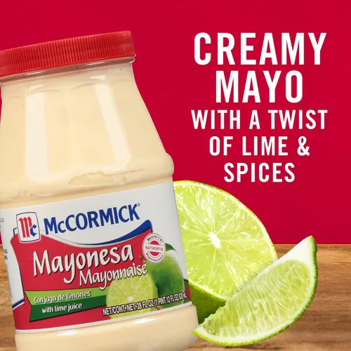 Vista 10 de McCormick Mayonesa (mayonesa) con jugo de lima, producto auténtico de México, para añadir sabor cremoso a mayonesa con lima picante a sándwiches