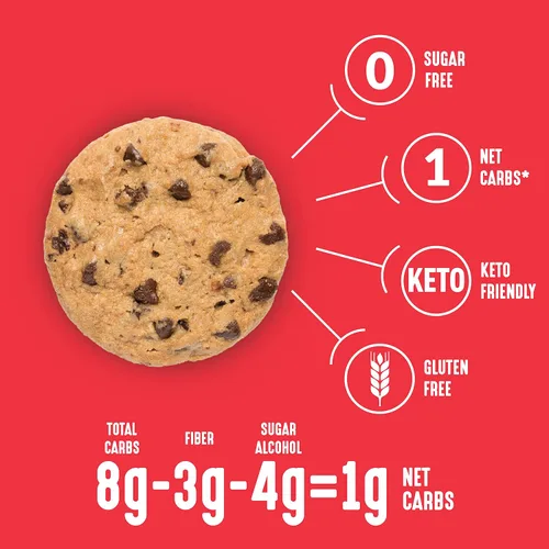 Vista 5 de Mezcla para galletas Lakanto sin azúcar con chispas de chocolate - Endulzada con edulcorante de fruta de monje, sin gluten, amigable con la dieta