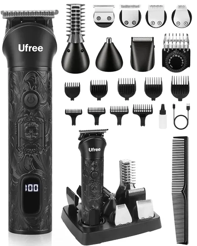 Vista 10 de Ufree Recortadora de barba profesional para hombres, maquinilla de afeitar Bronce