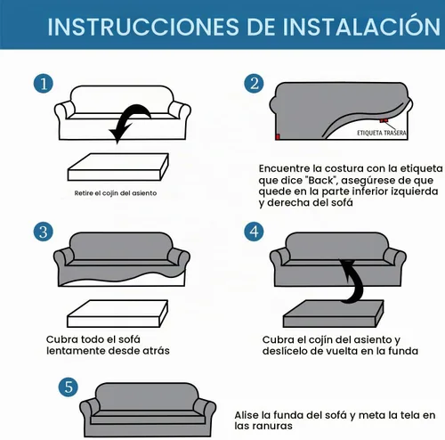 Vista 7 de H.VERSAILTEX Fundas elásticas para sofá de 3 cojines, paquete de 2 fundas de sofá biplaza de elastano, paquete de funda elástica para silla