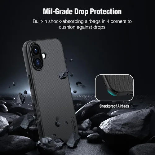 Vista 4 de Nillkin Frosted Shield - Funda para iPhone 17, compatible con MagSafe, perfil delgado, protección contra caídas de grado militar, a prueba