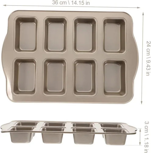 Vista 7 de MAGICLULU Mini molde para hornear pan, de acero al carbono, para hornear, molde de metal antiadherente para asar para cafeterías caseras