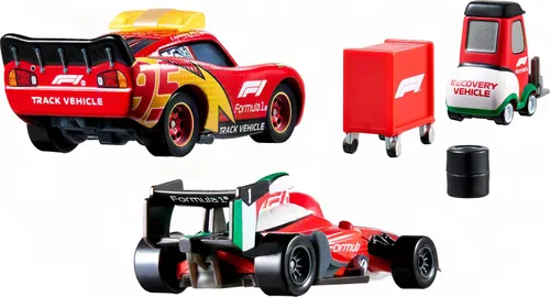 Vista 4 de Mattel Disney y Pixar Cars Fórmula 1 Multipack con 3 coches de juguete
