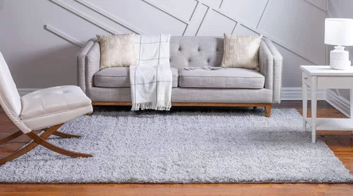 Vista 559 de Unique Loom Colección Davos Shag - Alfombra Lino