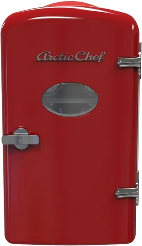 Vista 2 de Refrigerador Mini Compacto ARCTIC CHEF - Rojo, 0,14 pies cúbicos