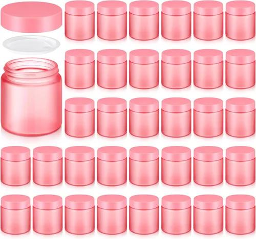 Vista 33 de Norme 24 Frascos de Vidrio de 4 oz con Tapas Herméticos Redondos a Prueba de Fugas Frascos Cosméticos Vacíos con Revestimientos Internos en la Tapa