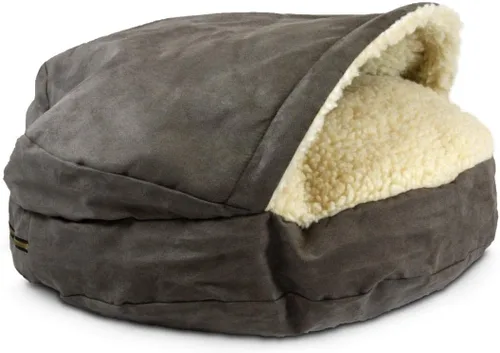 Vista 30 de Snoozer Cama Ortopédica de Lujo Estilo Cueva para Mascotas, Pequeña, Antracita For small sized pets, Removable washable cover, Calming covered dog