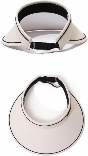 Vista 4 de Sombreros con visera para el sol para mujer, ala ancha, protección UV+50, gorra de playa plegada para un fácil transporte