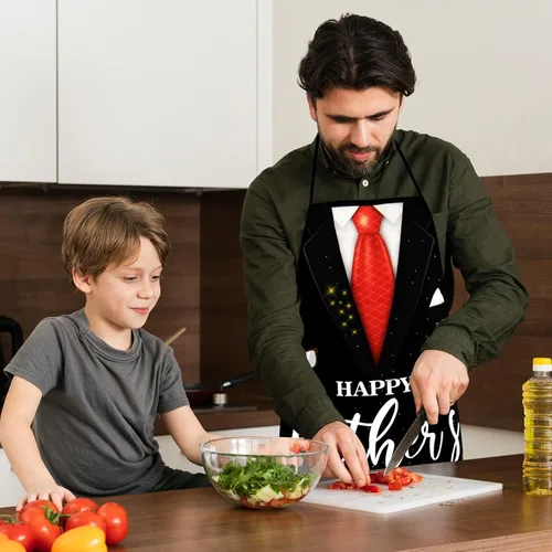 Vista 2 de Apron for Men Women, Funny Kitchen Apron for Party Cooking Baking Grill BBQ