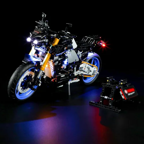 Vista 8 de YEABRICKS Kit de luces LED para Lego – Technic McLaren Formula 1 modelo de bloques de construcción de autos de carreras, juego de luces LED