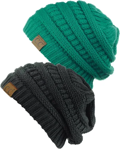 Vista 66 de Gorro a la moda de tejido suave abultado, cálido y elástico de C.C