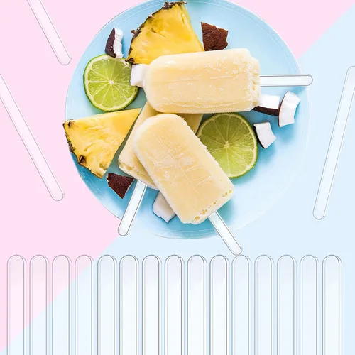 Vista 4 de Palitos acrílicos para tartas – Palitos de crema reutilizables para helados y dulces (50 piezas)