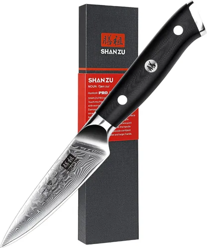 Vista 11 de SHAN ZU Chef Knife, 8 Inch Damascus Steel Knife Cuchillo de chef martillado