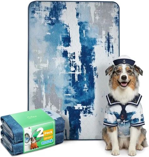 Vista 19 de FXW Almohadillas lavables para orina para perros, almohadillas para cachorros con súper absorbentes, diseñadas específicamente para jaulas de 24