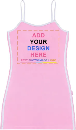 Vista 6 de Littleforbig Diseño personalizado añade tu propio vestido deportivo a rayas laterales enterizos bodycon mini vestido