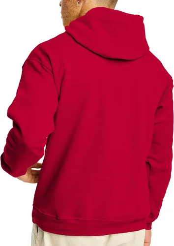 Vista 2 de Hanes - Sudadera para hombre con capucha de vellón EcoSmart de mezcla de algodón sin botones ni cremallera
