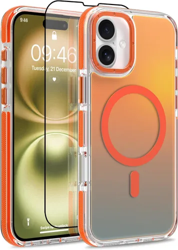 Vista 63 de Funda magnética para Google Pixel 10 Pro XL [compatible con Magsafe] [bonito diseño fluorescente de moda] a prueba de golpes, delgada, translúcida