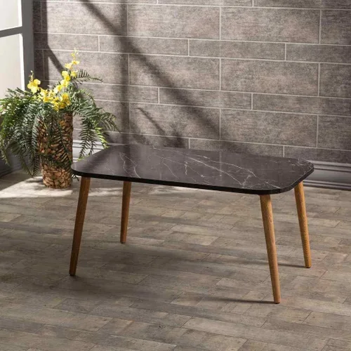Vista 6 de Mesa de centro rectangular de estilo moderno para sala de estar, mesa auxiliar rectangular moderna, mesas de centro para sala de estar, mesa