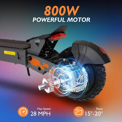 Vista 3 de KUKIRIN - Patinete eléctrico G4/G2 para adultos, rango de 47 millas, motor potente de velocidad de 43 MPH de 2000 W, neumáticos todoterreno de 11
