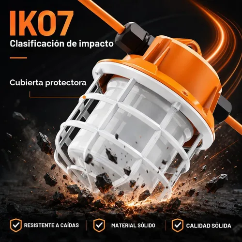 Vista 3 de NS Luces de Cadena de Construcción LED de Grado Industrial de 50 Pies Super Brillantes 5000K IP65 Enlazables para Sitios de Construcción, Trabajo